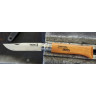 Нож OPINEL №8, углеродистая сталь, рукоять из дерева бука, блистер 000402